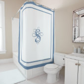 Elegant Hotel Chic Stylish Monogram シャワーカーテン (インサイチュ)