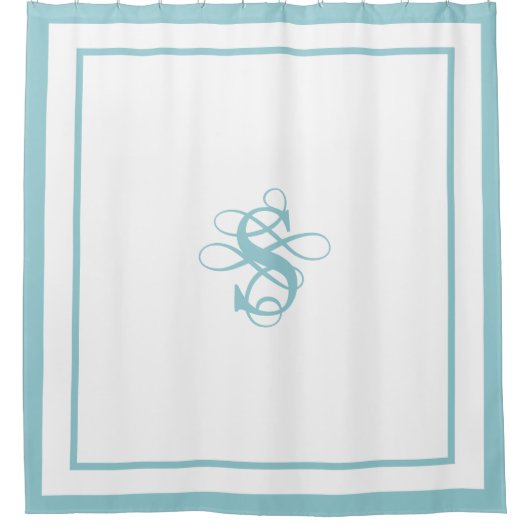 Elegant Hotel Chic Stylish Monogram シャワーカーテン (正面)