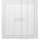 Elegant Hotel Chic Stylish Monogram Ampersand シャワーカーテン (正面)