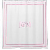 Elegant Hotel Chic Stylish Monogram Ampersand シャワーカーテン (正面)