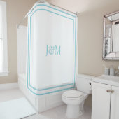 Elegant Hotel Chic Stylish Monogram Ampersand シャワーカーテン (インサイチュ)