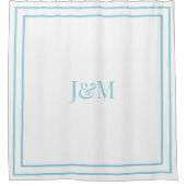 Elegant Hotel Chic Stylish Monogram Ampersand シャワーカーテン (正面)