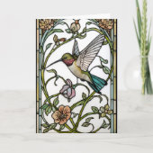 Elegant hummingbird artwork botanical boho chic カード (正面)
