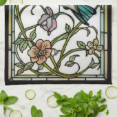 Elegant hummingbird artwork botanical boho chic キッチンタオル (折り畳み)