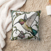 Elegant hummingbird artwork botanical boho chic クッション (ブランケット)