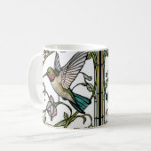 Elegant hummingbird artwork botanical boho chic コーヒーマグカップ (正面左)