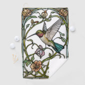 Elegant hummingbird artwork botanical boho chic ゴルフタオル (インサイチュ)