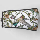 Elegant hummingbird artwork botanical boho chic ゴルフヘッドカバー (正面)