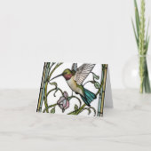 Elegant hummingbird artwork botanical boho chic サンキューカード (正面)