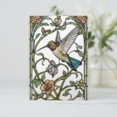 Elegant hummingbird artwork botanical boho chic サンキューカード (スタンド正面)