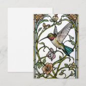 Elegant hummingbird artwork botanical boho chic サンキューカード (正面/裏面)