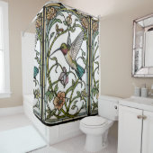 Elegant hummingbird artwork botanical boho chic シャワーカーテン (インサイチュ)