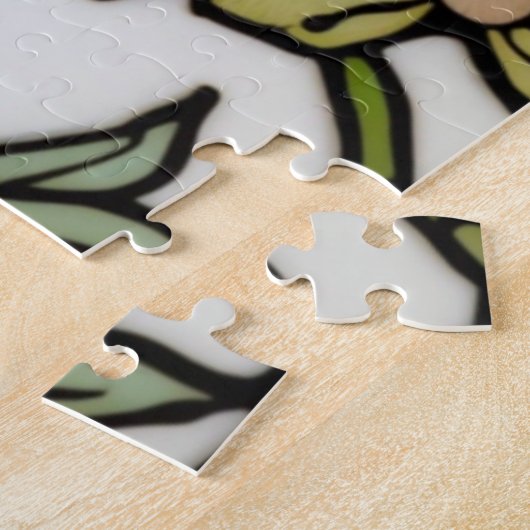 Elegant hummingbird artwork botanical boho chic ジグソーパズル (側面)