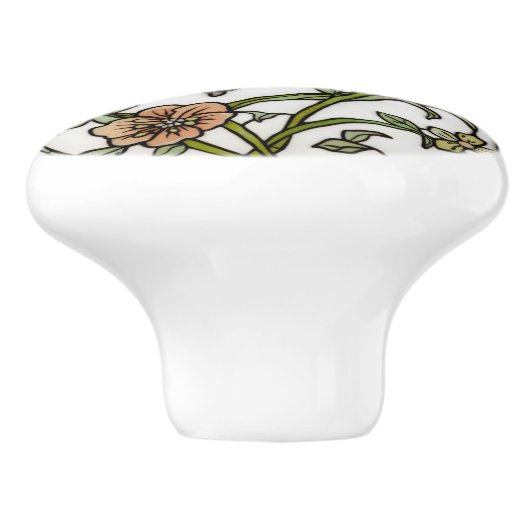 Elegant hummingbird artwork botanical boho chic セラミックノブ (側面)