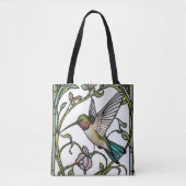 Elegant hummingbird artwork botanical boho chic トートバッグ (正面)