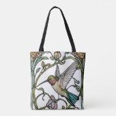 Elegant hummingbird artwork botanical boho chic トートバッグ (裏面)