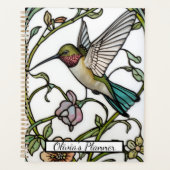 Elegant hummingbird artwork botanical boho chic プランナー手帳 (正面)