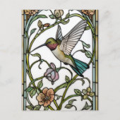Elegant hummingbird artwork botanical boho chic ポストカード (正面)