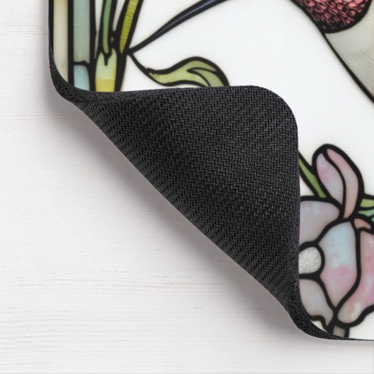 Elegant hummingbird artwork botanical boho chic マウスパッド (コーナー)