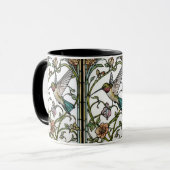 Elegant hummingbird artwork botanical boho chic マグカップ (正面左)