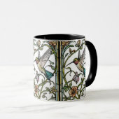 Elegant hummingbird artwork botanical boho chic マグカップ (正面右)