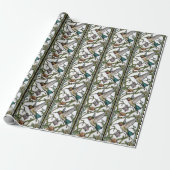 Elegant hummingbird artwork botanical boho chic ラッピングペーパー (アンロールド)
