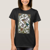 Elegant hummingbird artwork botanical boho chic tシャツ (正面)