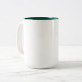 Elegant Hunter Green with White ツートーンマグカップ (正面左)