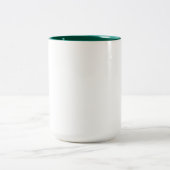 Elegant Hunter Green with White ツートーンマグカップ (中央)