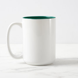 Elegant Hunter Green with White ツートーンマグカップ