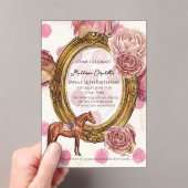 Elegant Hunter’s Sweet 16 Equestrian Birthday アクリル招待状 (インサイチュ (ポータブル))