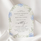 Elegant Hydrangea Floral Wedding Invitation 招待状