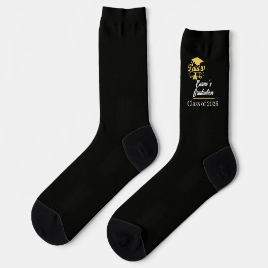 ELegant I did it Success Graduation Party Socks ソックス (左)