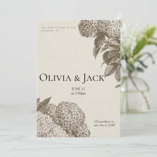 Elegant “I Do” Wedding Invitation – Customizable 招待状 (スタンド正面)