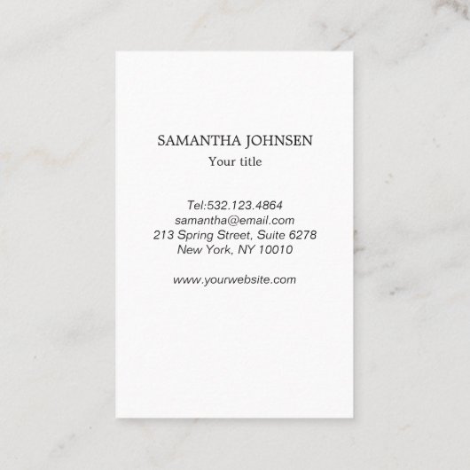 Elegant Imitat-Gold Streifen 名刺 (裏面)