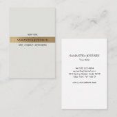 Elegant Imitat-Gold Streifen 名刺 (正面/裏面)