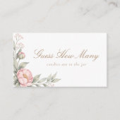 Elegant In Bloom Baby Shower Game Guess How Many エンクロージャーカード (正面)