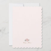 Elegant In Bloom Girl Baby Shower 招待状 (裏面)