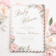 Elegant In Bloom Girl Baby Shower