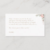 Elegant In Bloom How Big Is Mommy's Belly Ticket エンクロージャーカード (裏面)