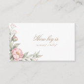 Elegant In Bloom How Big Is Mommy's Belly Ticket エンクロージャーカード (正面)