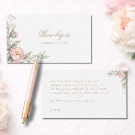 Elegant In Bloom How Big Is Mommy's Belly Ticket エンクロージャーカード