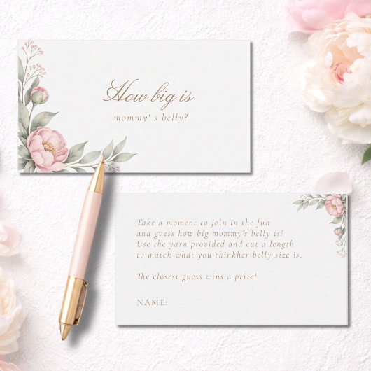 Elegant In Bloom How Big Is Mommy's Belly Ticket エンクロージャーカード