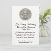 Elegant In Loving Memory Invitation 招待状 (スタンド正面)