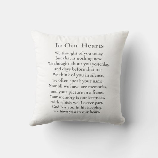 Elegant In Loving Memory Memorial Funeral Keepsake クッション (裏面)