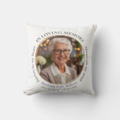Elegant In Loving Memory Memorial Funeral Keepsake クッション (正面)