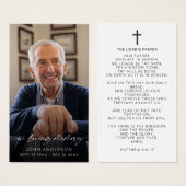 Elegant In Loving Memory Photo Funeral Prayer (正面&裏面)