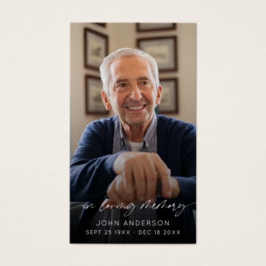 Elegant In Loving Memory Photo Funeral Prayer (正面)