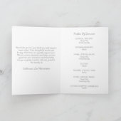 Elegant In Loving Memory Photo Funeral Program プログラム (内部)