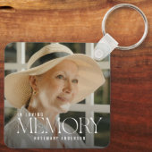 Elegant In Loving Memory Photo Keepsake キーホルダー (裏面)